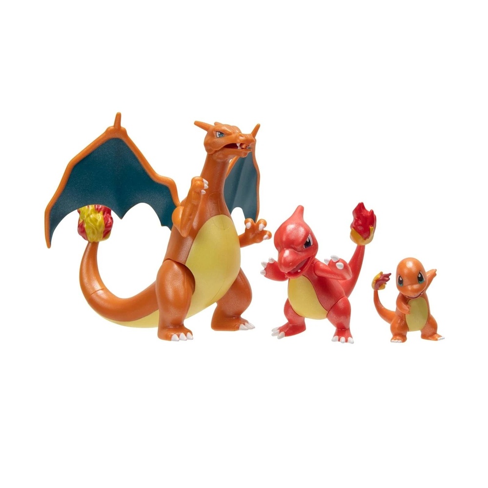 Pokémon Select Evolution Multi-Pack Charizard Charmander 3 Battle Action Figures - Picture 3 of 14